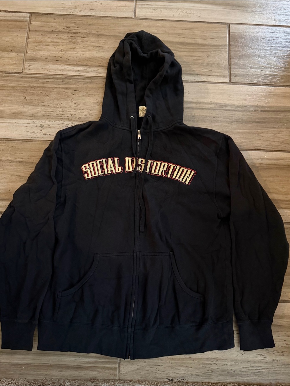 Social Distortion Black Zip-Up Hoodie